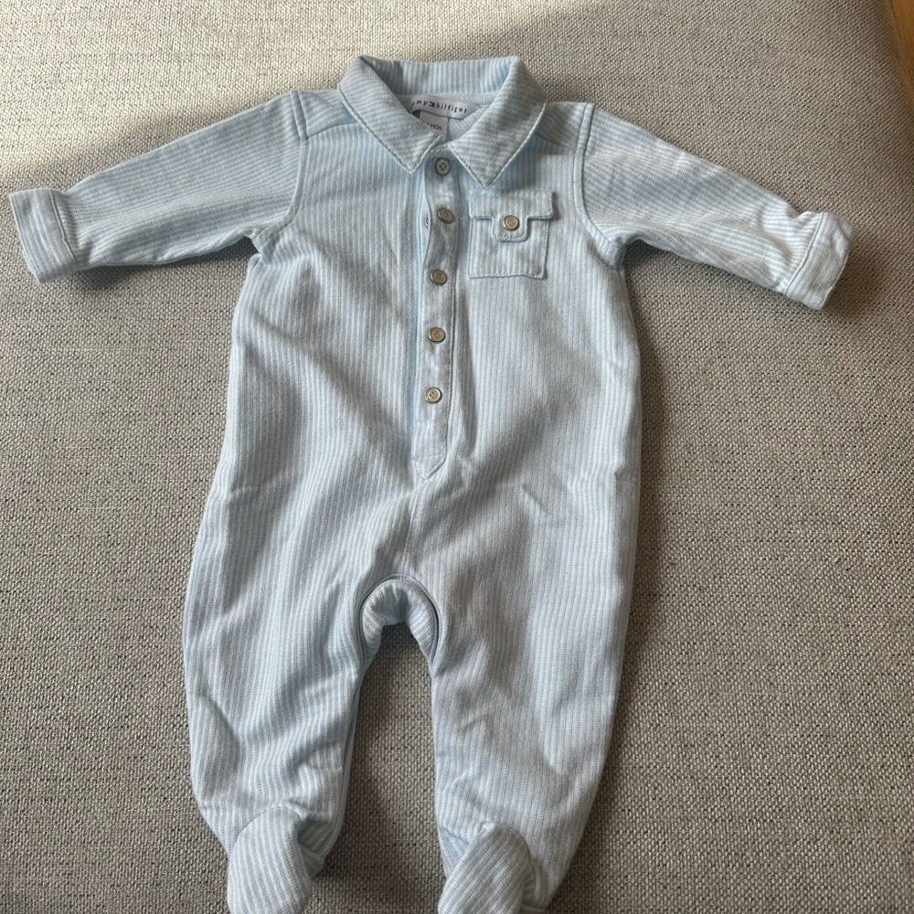 Tommy Hilfiger Pinstripe 0-3M Onesie